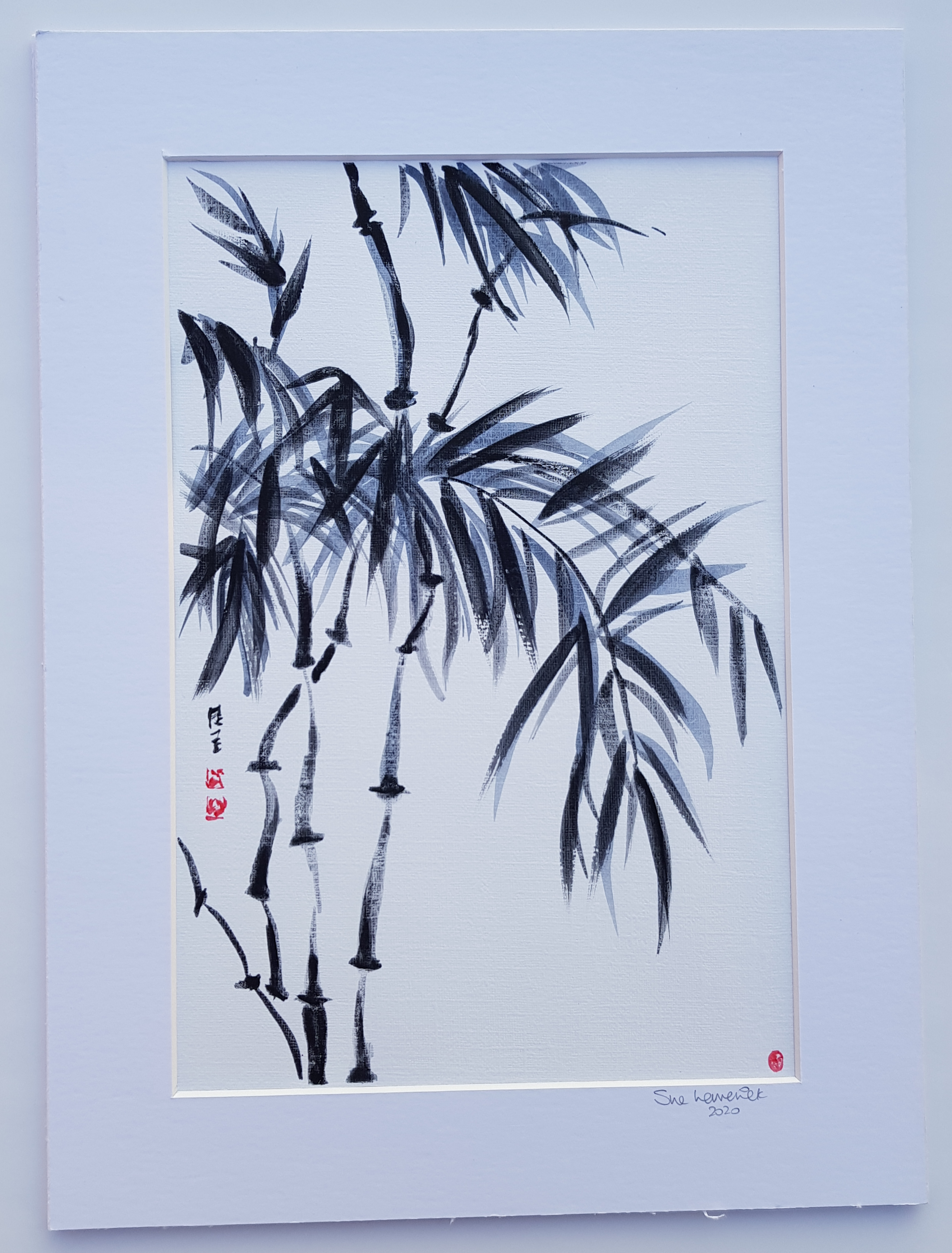 2020-16-Chinese Bamboo-mounted